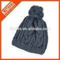 Neue Hip Hop slouch benutzerdefinierte gestrickte Pom Beanie Hut